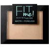 Maybelline Fit Me matinė pudra 130 Buff rusvai gelsvas