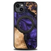 Wood and resin Apple iPhone 15 Plus MagSafe Bewood Unique Violet - dėklas telefonui violetinės spalvos and juodas