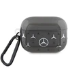 Mercedes Benz Apple AirPods Pro 2 Mercedes Cover Large Star Pattern (MEAP28DPMGS) ausinių dėklas juodos spalvos