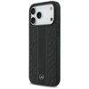 Mercedes Leather Laurel Leaves Stripes MagSafe dėklas skirtas Apple iPhone 17 Pro Max juodos spalvos