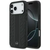 Mercedes Leather Laurel Leaves Stripes MagSafe dėklas skirtas Apple iPhone 17 Pro Max juodos spalvos