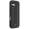 Mercedes Leather Star Pattern Stripes MagSafe dėklas skirtas Apple iPhone 17 juodos spalvos