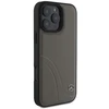 Mercedes MB Curved Stitches Leather Apple iPhone 16 Pro Max Case – dėklas telefonui rudos spalvos