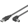 Kabelis USB MicroConnect USB-A - USB-B 2 m Juodas (USBAB2ANGLED2)