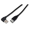 USB kabelis MicroConnect USB-A - USB-A 1,5 m Juodas (USBAAF2BLACK)