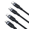 „Joyroom Multi-Use Series S-A18 4in1 USB-A - USB-C / USB-C / Lightning / mikro USB kabelis 1,2 m - juodas
