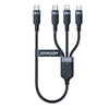 „Joyroom Multi-Use Series S-A18 4in1 USB-A - USB-C / USB-C / Lightning / mikro USB kabelis 1,2 m - juodas