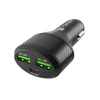 NATEC automobilinis įkroviklis Coney 2x USB 1x USB-C PD 3.0 84W QC3.0