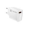 NATEC USB įkroviklis Ribera USB-A 18W baltas