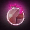 Neon MIRROR LED SLEEPING CAT baltas pink FMNE03 Forever Light