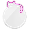 Neon MIRROR LED SLEEPING CAT baltas pink FMNE03 Forever Light