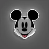 Yellowpop Neoninis geltonasis „Disney“ Mikio atspausdintas veidas