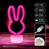 Neon LED ant stovelio Triušis rožinė USB-C FSC-10 Forever Light