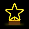 Neon Wood Stand LED Žvaigždė šiltai balta FLNW04 Forever Light