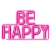 Neoninis PLEXI LED BE HAPPY rožinis NNE10 Neolia