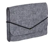 Springos Veltinis dėklas su elastine juostele 15x13 cm pilkas