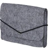 Springos Veltinis dėklas su elastine juostele 15x13 cm pilkas