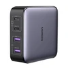 Nexode įkroviklis UGREEN CD327, 2x USB-C, 2x USB-A, GaN, 65W (pilka)