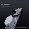 „Nillkin CamShield PRO Magnetic“ kietas dėklas, skirtas „Apple iPhone 17 Pro“, permatomas juodas