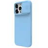 Dėklas Nillkin CamShield Silky Silicone Apple iPhone 15 Pro Max šviesiai mėlynas