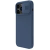 Nillkin CamShield Silky Silikoninis dėklas iPhone 14 Pro Max Silicone Cover with Camera Protector dėklas telefonui mėlynos spalvos