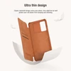 Nillkin Qin leather Samsung Galaxy A73 dėklas telefonui rudos spalvos