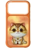„Nimmy Big Eyed Pet 2.0“ katino formos dėklas, skirtas „iPhone 17 Pro“ - oranžinis