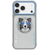 NIMMY dėklas GLASSES COOL DOG, suderinamas su „MagSafe“, skirtas IPHONE 17 Pro, pilkas