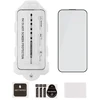 OBAL:ME 5D stiklinis ekrano apsauginis filtras su aplikatoriumi, skirtas Apple iPhone 13/13 Pro/14/16e/17e, juodas