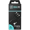 OBAL:ME 3in1 AllConnect greito įkrovimo USB-A/USB-C, Lightning, Micro-USB kabelis 1.2m juodos spalvos
