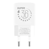 OBAL:ME GaN laidinis įkroviklis USB-A + USB-C 36W baltos spalvos