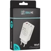 OBAL:ME GaN laidinis įkroviklis USB-A + 2xUSB-C 65W baltos spalvos