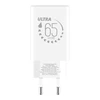 OBAL:ME GaN laidinis įkroviklis USB-A + 2xUSB-C 65W baltos spalvos