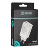 OBAL:ME GaN laidinis įkroviklis USB-A + 2xUSB-C 65W baltos spalvos