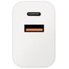 OBAL:ME laidinis įkroviklis USB-A + USB-C 20W + 2x kabelis 1m baltos spalvos