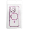 OEM dėklas, skirtas iPhone 17 Pro / 18 Pro (žemas kameros kraštas), atsparus smūgiams, suderinamas su MagSafe violetine