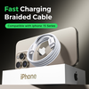 Benks Cable D46 braided – Type C to Lightning – PD 27W 3A 2 metres baltas