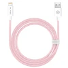 Oem Blavec kabelis Candy braided – USB į Lightning – 2,4A 3 metrai (CCA-UL24P30) rožinės spalvos