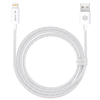 Oem Blavec Kabelis Candy braided - USB į Lightning - 2,4A 1 metre Apple CarPlay (CCA-UL24W10) baltos spalvos