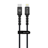 Oem Blavec kabelis Raptor pintas – Type C į Lightning – PD 20W 2,4A 3 metrai (CRA-CL24BG30) juodos-pilkos spalvos