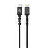 Oem Blavec Cable Raptor braided – Type C to Lightning – PD 20W 2,4A 0,5 metres Apple CarPlay (CRA-CL24BG05) juodas-pilkas