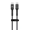 Oem Blavec Kabelis Raptor pintas – Type C į Type C – PD 100W 5A 2 ms Apple CarPlay/Android Auto (CRA-CC5BG20) juodos spalvos-pilkas