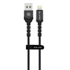 Oem Blavec laidas Raptor pintas – USB į Lightning – 1,5A 2 m CarPlay (CRA-UL15BG20) juodos-pilkos spalvos