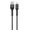 Blavec laidas Raptor pintas – USB į Type C – 3A 0,5 m (CRA-UC3BG05) juodos-pilkos spalvos