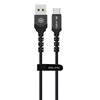 Oem Blavec kabelis Raptor braided – USB į Type C – PD 66W 6A 2 metras (CRA-UC6BG20) juodos spalvos-pilkos spalvos