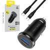 Blavec Automobilinis įkroviklis BS-01B-C Road – USB + Type C – QC 3.0 18W PD 20W su Type C į Type C kabeliu (CCBS01BCR-UCB) juodos spalvos