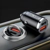 Blavec Automobilinis įkroviklis BS-02B-C Aero – USB + Type C – QC 3.0 18W PD 30W su Type C į Type C kabeliu (CCBS02BCA-UCB) juodos spalvos