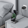 Oem Blavec belaidis įkroviklis BQI-01 Qi2 15W magnetic Magsafe + Raptor cable type C to type C (BQI01-QI2MS) sidabro spalvos
