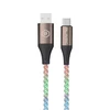 Blavec Kabelis Neon – USB į Typ C – QC 3.0 60W 3A 1 metr (CNE-UC3L1) su RGB