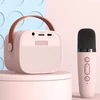 Blavec nešiojama bluetooth kolonėlė WS-07 Karaoke Party – 5W su 2 mikrofonais (WS07-2MP) rožinės spalvos